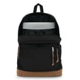 thumbnail image 5 of JanSport - Mochila adecuada para viajes, trabajo o portátil, con parte inferior de piel, color negro, 5 of 5