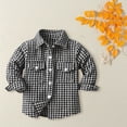 thumbnail image 2 of Generic Toddler Boys Girls Shirt Coat Jacket Plaid Long Sleeve Kids Turn Down Collar Button Tops Outwear Long Sleeves for Girls Or Boys for Holiday Winter Party Christmas（7-8 Years Brown）, 2 of 8