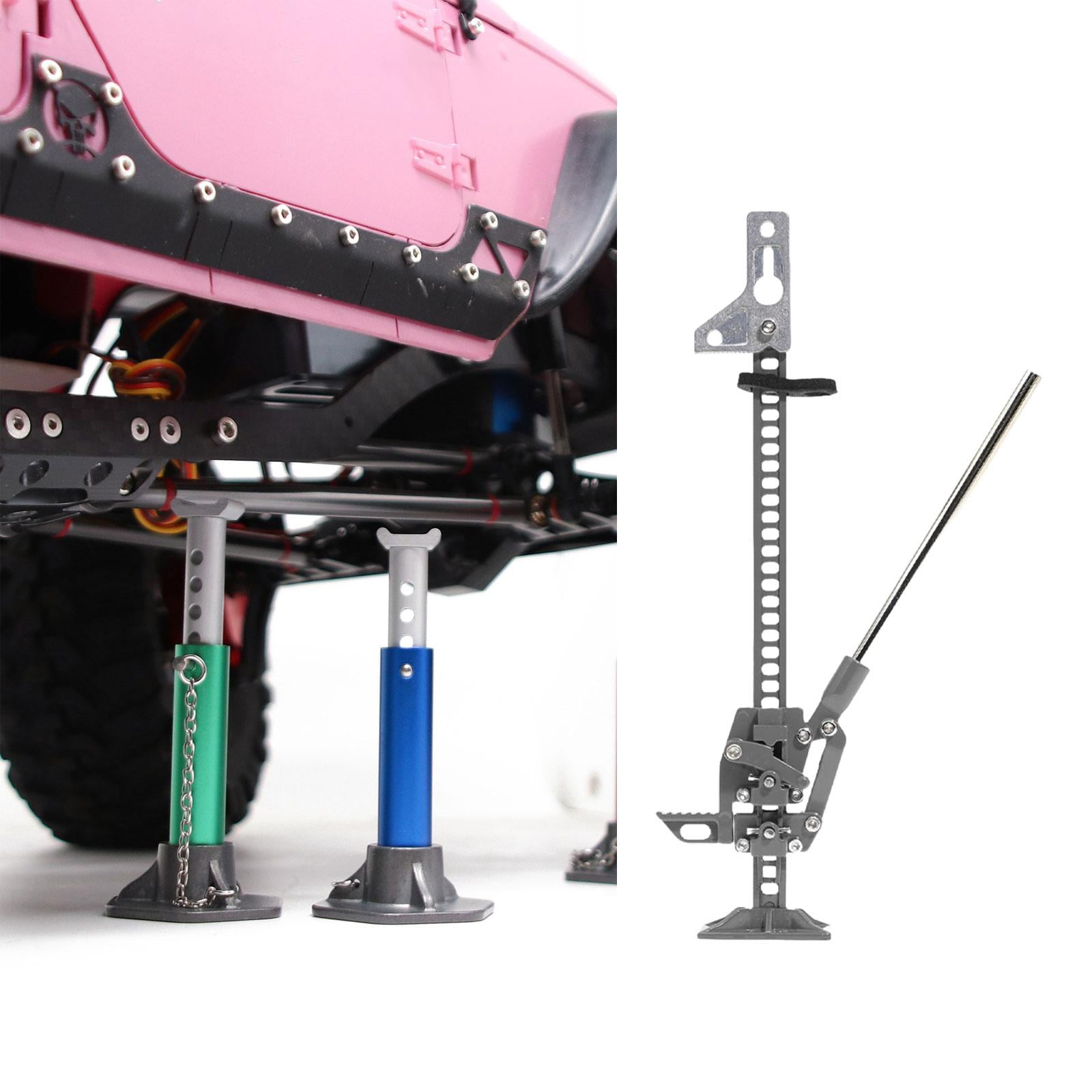 QccHieUs 1/10 Scale Lift Jack Adjustable Jack Stand Metal Easy to Use RC Vehicle Part for Gray