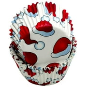 Chef Craft Paper Patterned Cupcake Liners, 50 Count, White/Red