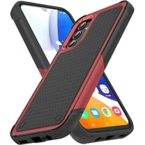 Designed for Samsung Galaxy A14 5G Case 2 in 1 Gift Militay Grade Drop Protective Rugged Heavy Duty Cover Shockproof Case for Galaxy A14 5G Phone Case for Women Men boy Girl (Red Black)