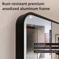 thumbnail image 5 of Niveal 24" x 36" Rounded Corner Mirror, Rectangular Aluminum Framed Wall Mirror Matte Black, Vanity Mirror for Bedroom,Bathroom,Living Room, 5 of 15