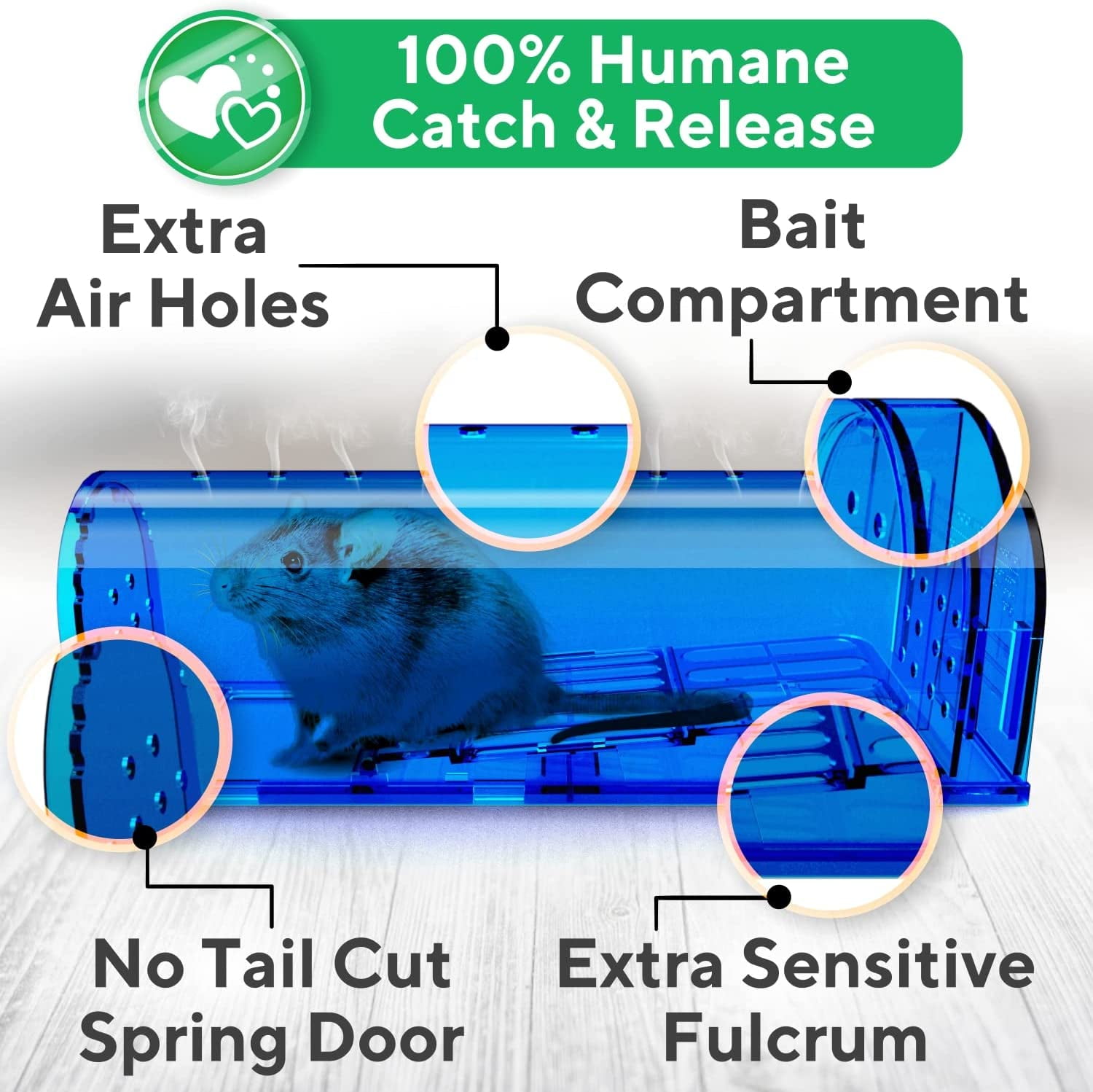 Reusable Live Mouse Traps Catch and Release Easy Set No Kill Mouse