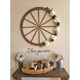 thumbnail image 2 of Westcharm 36 in. Dia. Steel-Rimmed Rustic Wooden Wagon Wheels - Decorative Wall Décor, Set of Two, Brown, 2 of 7