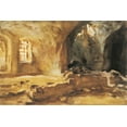 thumbnail image 2 of Sargent, John Singer 32x23 Black Ornate Wood Framed with Double Matting Museum Art Print Titled - Ruined Cellar Arras, 2 of 4