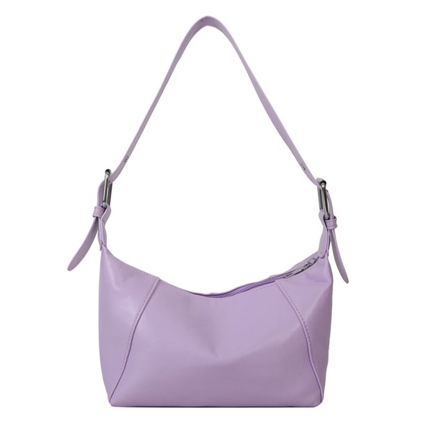 Bolso de axila para mujer, monedero Retro de color sólido, bolso diario para viaje femenino (púrpura)