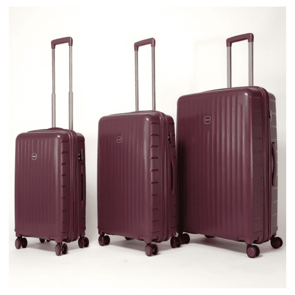 Expandable 3-Piece PP Hard-Shell Carry-On Spinner Luggage Set (22″-26″-30″)