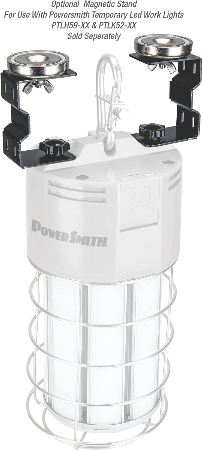 PTLH59-60 7,200 Lumens 60-Watt High Bay Temporary Job Site LED Work Light 360-Degree Commercial Hanging