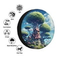 thumbnail image 4 of Sikiie Fantasy Treehouse Planet Scene PVC Leather Spare Tire Wheel Cover Spare Tire Cover, for Car Truck SUV Camper Trailer Universal Fit(14-17in)-17 inch, 4 of 6