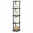 thumbnail image 2 of Furinno TURN-N-TUBE 5 Tier Corner Bookshelf in Brown Grain, 2 of 8