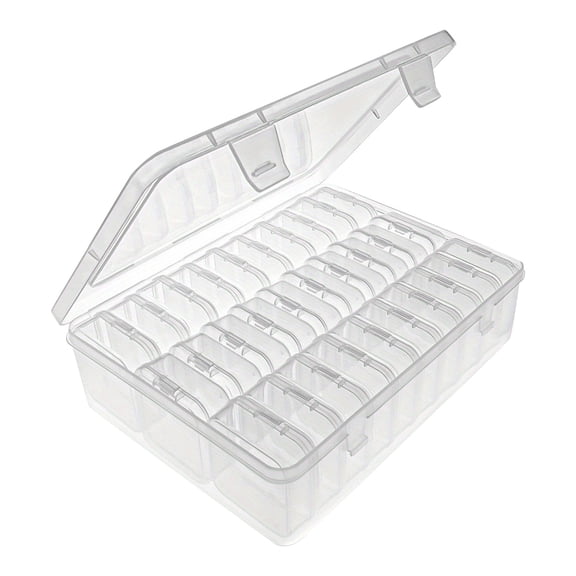 30 Grid Plastic Small Square Box Home Classification 2" Transparent Storage Organizer Box Jewelry Beads Pill Craft Parts Divider Clear Container Case