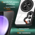 thumbnail image 4 of Allytech Crystal Clear Case for Samsung Galaxy A16 5G with 360° Rotatable Ring Holder Kickstand, [Compatible with MagSafe] Soft Bumper + Hard PC Hybrid Protective [Non-Yellowing] Case, Black, 4 of 7