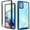 Blue, variant on Motorola Moto G Stylus 2021 Case, Transparent Drop Proof Cover with [Tempered Glass Screen Protector] (Blue)