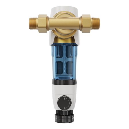 3/4" MNPT Whole House Water Filter, 40 Micron Spin Down Sediment Filter, 4 T/H High Flow, Easy Clean, for Well Water Pre-Filtration Systems