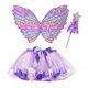 thumbnail image 4 of Falda de tutú con alas para niñas, minifalda de princesa para niños, fiesta de baile, faldas coloridas de tul arcoíris, ropa para niños, Verano, 4 of 4