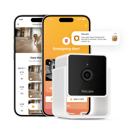 Petcube Cam Wifi Pet Camera for Cat and Dog with App, Home Surveillance, Subscription Not Included