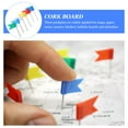thumbnail image 2 of Eease 100 Colored Flag Push Pins for Cork Board Travel Map Decoration, 2 of 6