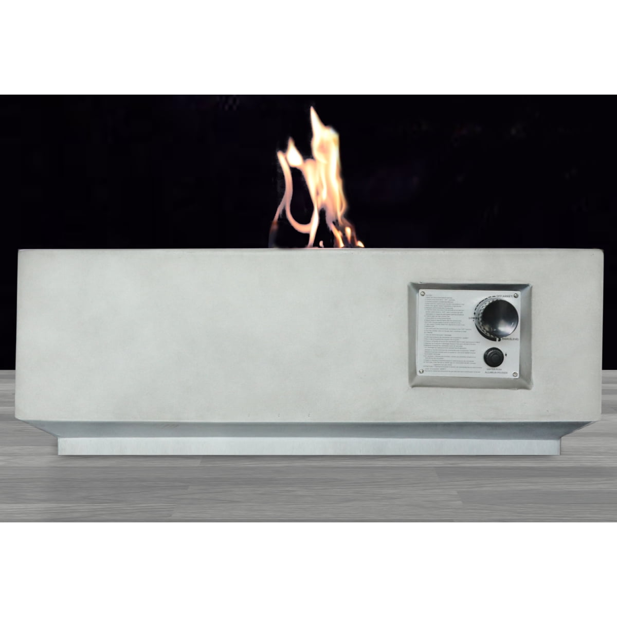 Miekor Furniture Fiber Reinforced Concrete Propane/Natural Gas Fire Pit table B5A1185