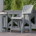 thumbnail image 3 of Wildridge Heritage High Adirondack Chair, Light Gray - All-Weather Recycled Plastic Furniture for Patio, Deck, Lawn, 3 of 4