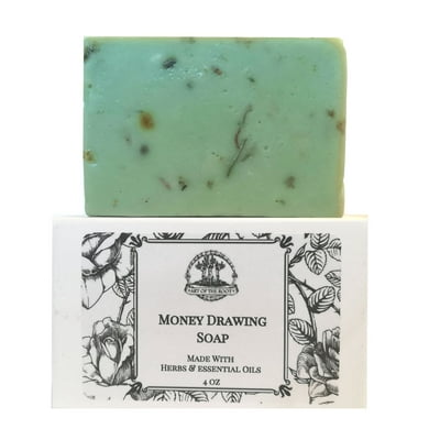 Money Drawing Shea Herbal Soap for Wealth, Prosperity, Cash &amp; Better Business Hoodoo, Voodoo, Wiccan Pagan