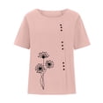 thumbnail image 4 of IROINNID Fashion Women Summer Tops Loose Graphic Print Round-Neck Classic T-Shirt Short Sleeve Casual Blouse, 4 of 5