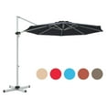 thumbnail image 2 of Costway Parasol Déporté de Patio 11 Pieds Rotation 360° Inclinaison en Aluminium Gris, 2 of 10