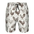 thumbnail image 3 of Cauagu Chickens Print Men's Swim Trunks,Hawaiian Bathing Suit Swimsuits Beach Shorts with Pockets for Men Quick Dry Swimming Board Shorts-Medium, 3 of 6