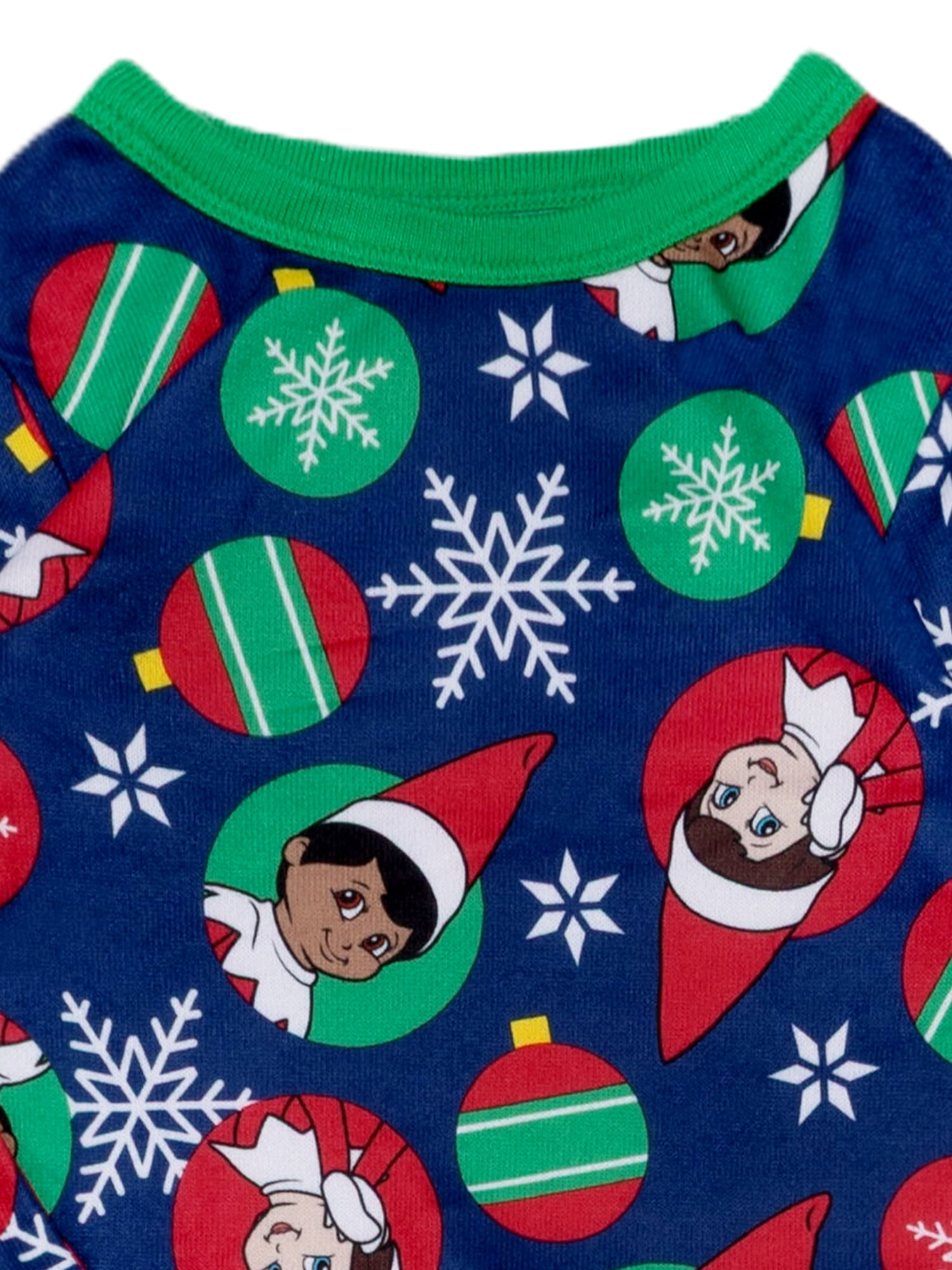 Elf on the Shelf Girls Holiday Long Sleeve Top and Pants Snug Fit Pajama Set, 2-Piece, Size 4-10