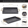 thumbnail image 5 of Home Decorative Indoor Wooden Black Finished Storage Tray, 5 of 5