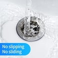 thumbnail image 4 of Billuyoard Cubierta de desagüe de ducha de acero inoxidable Bucle de silicona gris Sin bloqueo Filtro de orificio de media luna Tapón de Juegos de accesorios de baño, 4 of 6