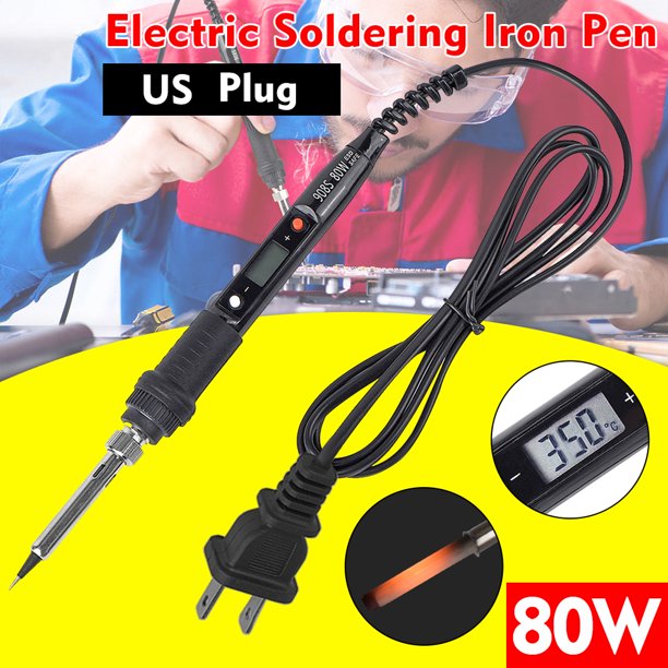 80W LCD Electric Soldering Iron Pen 180500℃ Adjustable Temperature