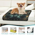 thumbnail image 6 of Qxltty Black Cat Haunted House Cat litter Pads Pet Set of 3 Diaper Mats Center Anti-leakage Layer Absorbent Soft and Comfortable, 6 of 7