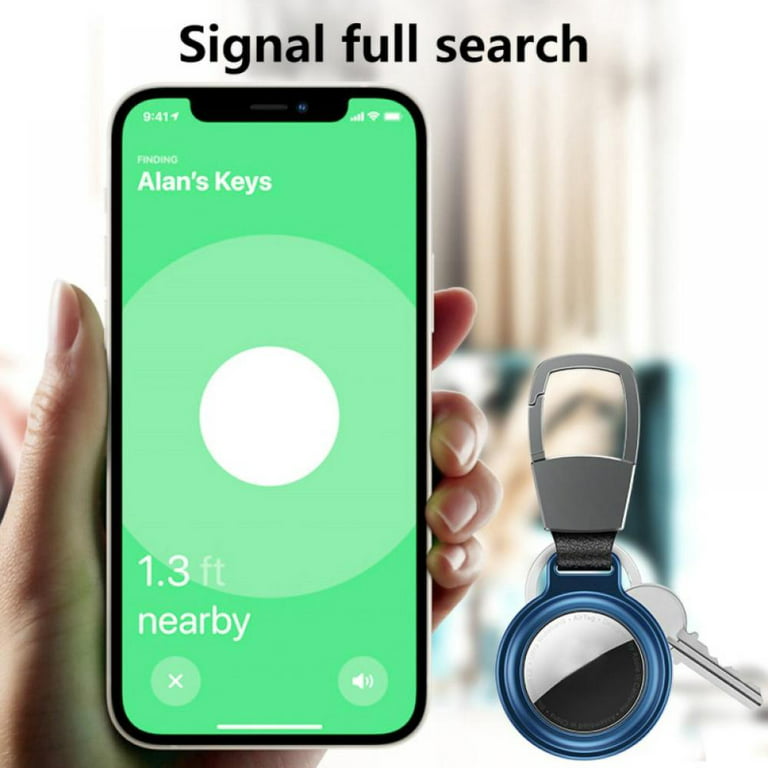 Magnetic AirTag Case for Apple AirTag, Premium Rugged Metal Magnet AirTag  Keychain Holder-Alloy Metal and Protector Cover Accessories for Key-Ring