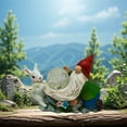 thumbnail image 5 of Steadline Garden Statues Animal with Solar Welcome Lantern, Outdoor Bunny & Squirrel Figurines Decorations for Patio Yard Lawn, Ornaments Gifts for Birthday Housewarming Christmas Day, 5 of 6
