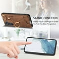 thumbnail image 5 of Allytech Wallet Case for Samsung Galaxy S24 Plus, Support Car Mount, Luxury PU Leather Shockproof Anti-Fall 360° Finger Ring Stand Rotatable Kickstand Case with Magnetic Snap & Card Slots - Brown, 5 of 8