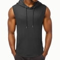 thumbnail image 2 of Hooded Tank Tops Men Summer Casual Lightweight Breathable Sleeveless Shirt with Hood Athletic Workout Gym Tanks, 2 of 5