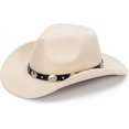 thumbnail image 4 of Western Outback Felt Cowboy Hat for Women Cowgirls Fedora Gus Hat Rodeo for Medium/Large Headwear, 4 of 7