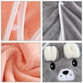 thumbnail image 5 of Denhf Hooded Baby Towels, Premium Ultra Soft Coral Fleece Baby Bath Towels, Absorbent and Hypoallergenic Toddler Towels for Boys and Girls, Cute Kids Bath Towels, Newborn Gifts, 31.5", Gray, 5 of 6