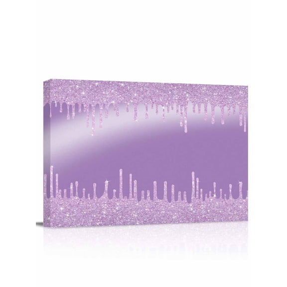 Purple Wall Art for Living Room,Canvas Picture Wall Decor for Bathroom Bedroom,Modern Minimalist Silver Gradient Texture Art Painting Artwork for Office Kitchen Hallway Dining Room Home Decor 12"x16"