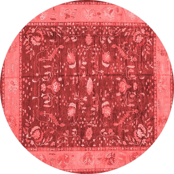 Ahgly Company Indoor Round Persian Red Traditional Area Rugs, 5' Round