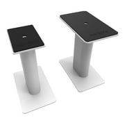 Kanto SP9 9 Universal Desktop Speaker Stands with Rotating Top Plates and Cable Management - Pair (White)