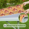 thumbnail image 6 of Orange Flaming Footballs Pattern Square Fitted Tablecloth with Elastic Edge,Square Table Cover,Washable Elastic Table Cover for Home Kitchen Party Decor 36"x36", 6 of 6