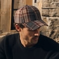 thumbnail image 5 of Garbnen Unisex Fall Winter Vintage Plaid Baseball Cap, Curved Brim Adjustable Back Strap Dad Hat, Soft Thick Fabric Daily Outdoor Hat For Women Men Brown, 5 of 6