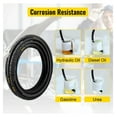 thumbnail image 4 of 1/4 inch Hydraulic Hose 100 ft, 5800 PSI Rubber Hose with Steel Wire Braid, Flexible Hydraulic Oil Hose for Construction Agriculture Machinery, 4 of 7