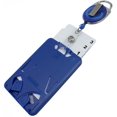 thumbnail image 3 of GFDYREE Hard Plastic 3 Card Badge Holder with Retractable Reel - Retracting ID Lanyard Features Belt Clip & Carabiner - Rigid Vertical CAC Holder - Top Load Holds Three Cards by (Royal Blue), 3 of 7