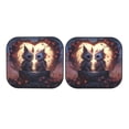 thumbnail image 7 of Windshield Sun Shade, Romantic Rose Animal Couple Foldable Car Sun Shade Windshield for Front, 2 Pieces, 7 of 7