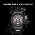 thumbnail image 3 of Tear Trace Casual Fashion Men Watch Luxury Waterproof Luminous Pointer Quartz Clock Sports  Male Watches, 3 of 5