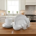 thumbnail image 2 of Vajilla De Cerámica Blanca 16 Piezas Blue Harbor 38465 Blanca Houseware International, 2 of 5