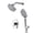 Chrome, variant on SUMERAIN Brushed Gold Shower Faucet with Handheld Filtered Shower Head, Shower System Set Rough in Valve Included