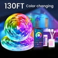 thumbnail image 2 of RGB LED Strip Lights 50/100/130ft, App & 24-Key Remote Control, 16 Million Colors, Music Sync Mic, for Bedroom Gaming Room Party Decor, 2 of 14